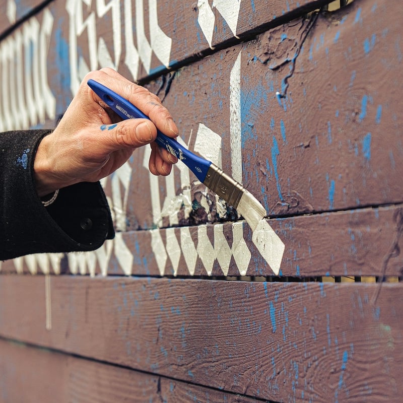 Artist painting
